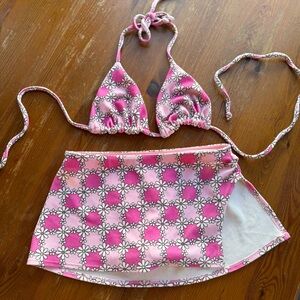 Frankie’s Bikinis Marty Terry Tia Bikini Top & Skirt Bikini Bottom